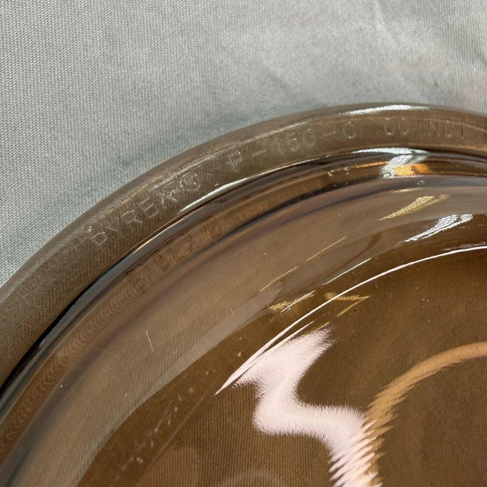 Pyrex Vision Amber Glass Lid P-150-C for Grab-It Bowl Replacement Brown USA